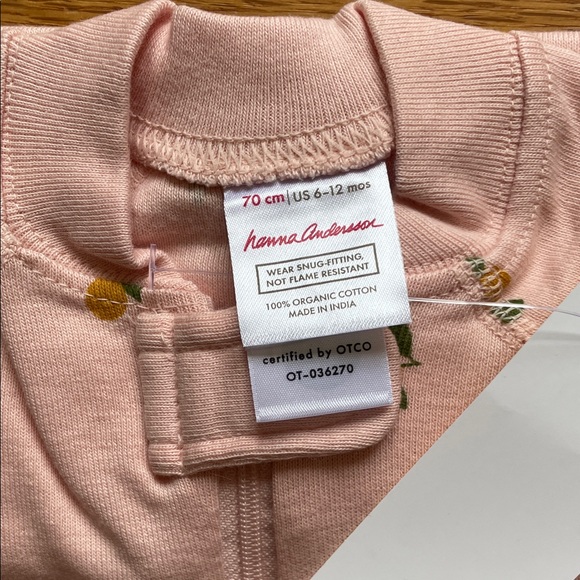 Hanna Andersson - Baby Sleeper - Clementine on Pink Cream - Picture 3 of 8